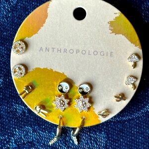 Anthropologie 70's Icon Post Earrings, Set of 7 NWT